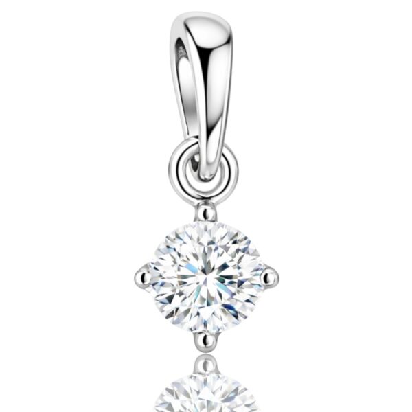 Fehér arany cirkónia köves medál