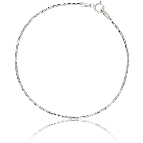 Fehér arany gyémántvésett kígyó karlánc