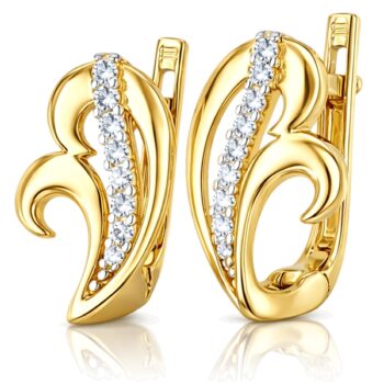 francia-kapcsos-arany-fulbevalo-24 Francia kapcsos arany köves fülbevaló