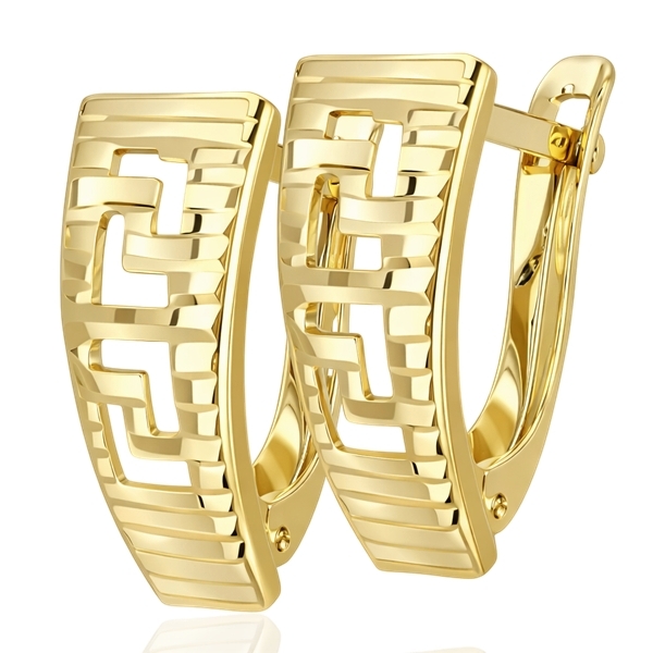 francia-kapcsos-arany-fulbevalo-4 Francia kapcsos arany fülbevaló görög mintával