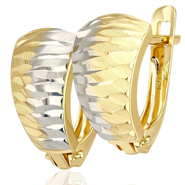 francia-kapcsos-arany-fulbevalo-5 Kétszínű arany gyémántvésett francia kapcsos fülbevaló