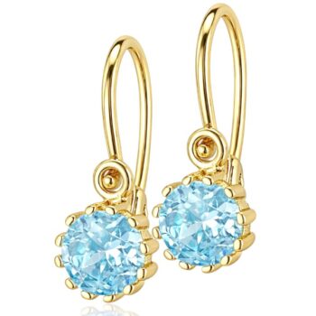 kek-koves-arany-baba-fulbevalo Elöl kapcsos sárga arany baba fülbevaló