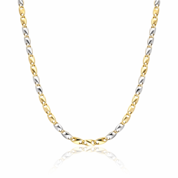 ketszinu-arany-noi-nyaklanc Kétszínű arany nyaklánc váltakozó szemekkel