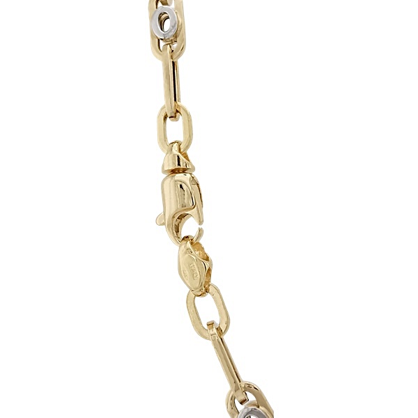 ketszinu-ferfi-vastag-arany-nyaklanc-zar Vastag férfi kétszínű arany nyaklánc