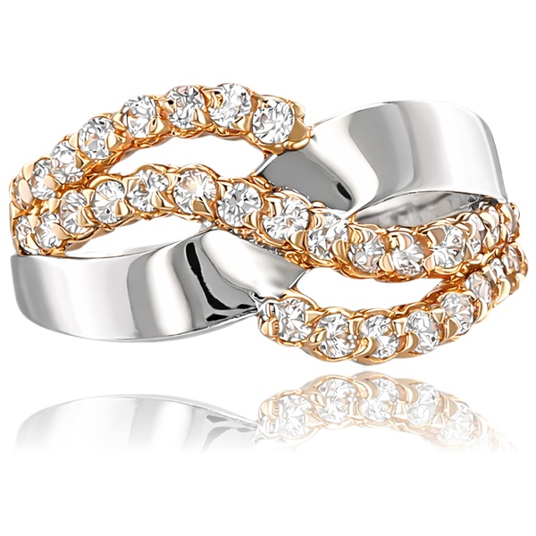 Rozé arany cirkónia köves eljegyzési gyűrű 