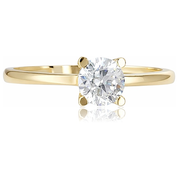 Sárga arany szoliter gyűrű cirkónia kővel