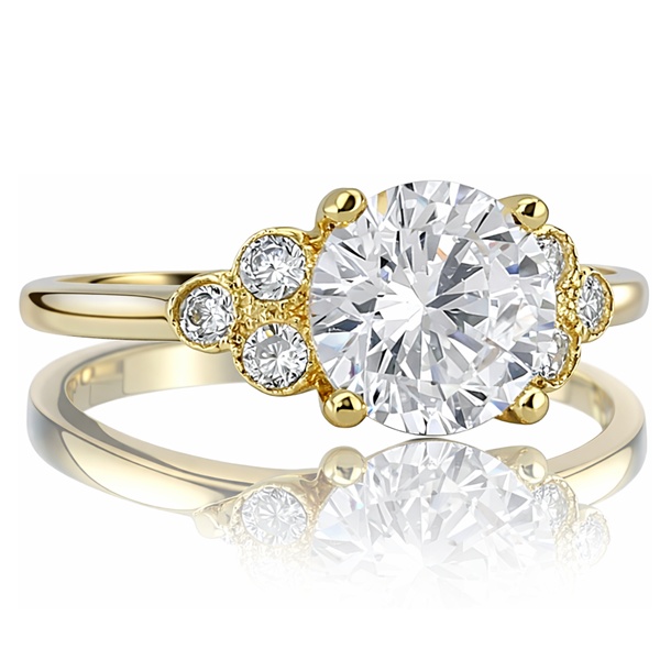 sarga-arany-eljegyzesi-gyuru-21 Sárga arany eljegyzési gyűrű nagy központi kővel