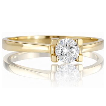 sarga-arany-eljegyzesi-gyuru-25 Sárga arany szoliter eljegyzési gyűrű cirkóniával