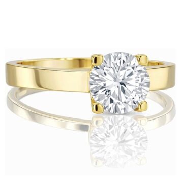 sarga-arany-eljegyzesi-gyuru-38 Sárga arany klasszikus szoliter eljegyzési gyűrű