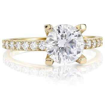 sarga-arany-eljegyzesi-gyuru-50 Sárga arany eljegyzési gyűrű oldalköves kialakítással