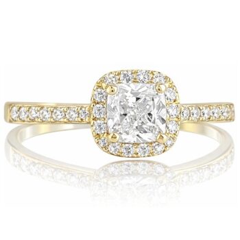 sarga-arany-eljegyzesi-gyuru-60 Sárga arany eljegyzési gyűrű halo kialakítással