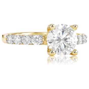 sarga-arany-eljegyzesi-gyuru-65 Sárga arany eljegyzési gyűrű oldalköves kialakítással