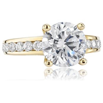 sarga-arany-eljegyzesi-gyuru-69 Sárga arany elegáns szoliter eljegyzési gyűrű oldalkövekkel