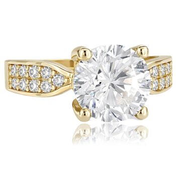 sarga-arany-eljegyzesi-gyuru-83 Sárga arany eljegyzési gyűrű többsoros oldalkövekkel