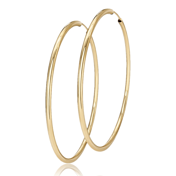 Sárga arany vékony karika fülbevaló