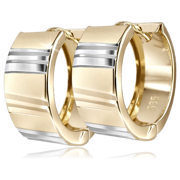 sarga-arany-karika-fulbevalo-10 Sárga arany széles kis karika fülbevaló