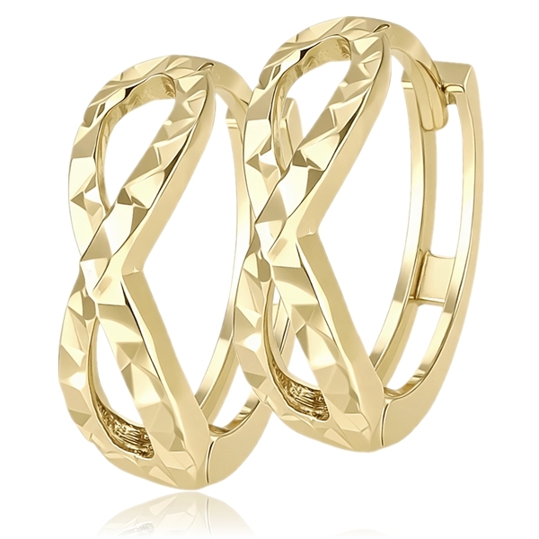 sarga-arany-karika-fulbevalo-2 Sárga arany végtelenjel karika fülbevaló