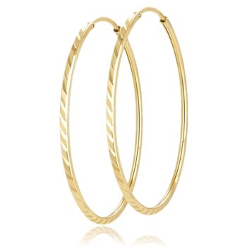 Sárga arany nagy vékony karika fülbevaló