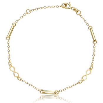 sarga-arany-karkoto-21 Sárga arany karkötő végtelen jellel