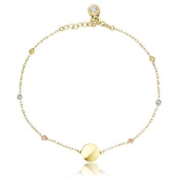 sarga-arany-karkoto-22 Sárga arany vékony gyémántvésett karkötő