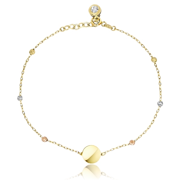 sarga-arany-karkoto-22 Sárga arany vékony gyémántvésett karkötő