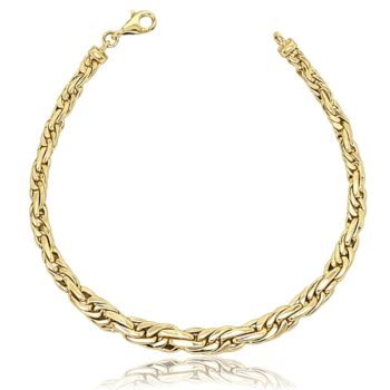 sarga-arany-karkoto-27 Sárga arany lapos, széles női karkötő