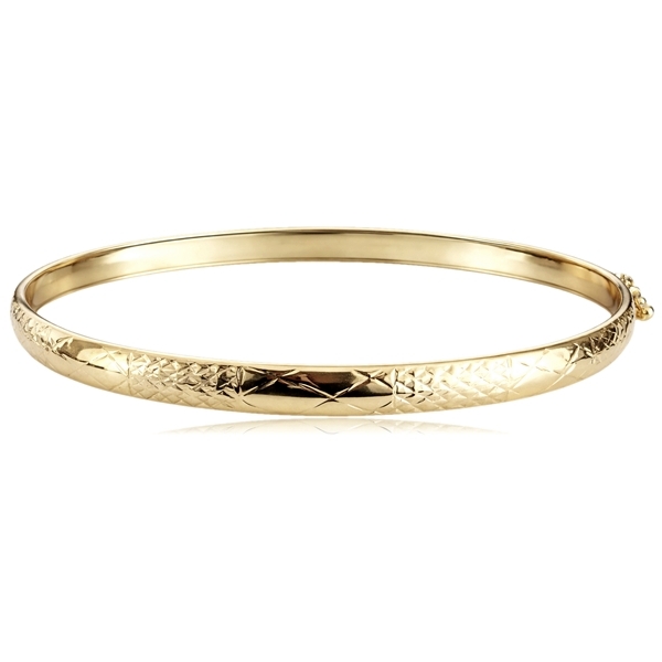 Sárga arany gyémántvésett karperec