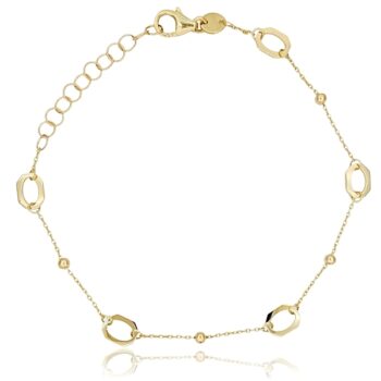 sarga-arany-karkoto-arany-karlanc-3 Sárga arany női karkötő ovális betétekkel