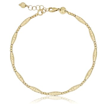 sarga-arany-karkoto-arany-karlanc-7 Sárga arany karkötő gyémántvésett ovális betétekkel