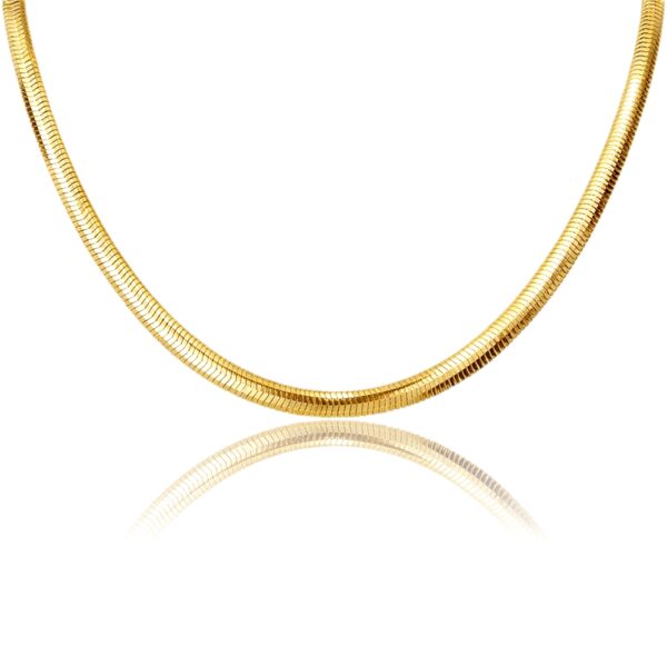 sarga-arany-lapos-kigyolanc Lapos arany kígyólánc