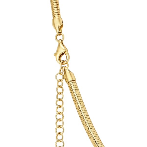 sarga-arany-nyaklanc-4 Lapos arany kígyólánc