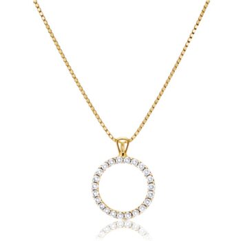 sarga-arany-nyaklanc-medallal-37 Sárga arany nyaklánc köves karika medállal