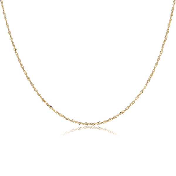 Sárga arany vékony szingapuri nyaklánc