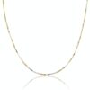 Vékony sárga arany velencei kocka nyaklánc