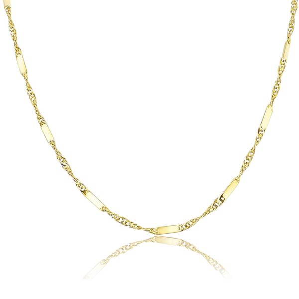 Arany nyaklánc fényes lapkákkal