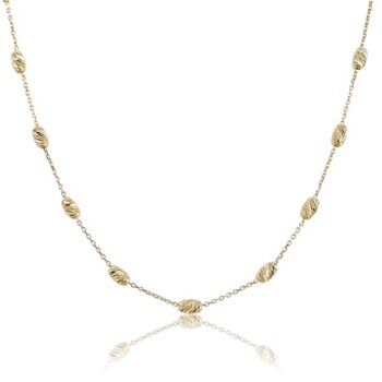 arany-nyaklanc Arany nyaklánc gyémántvésett gömbökkel