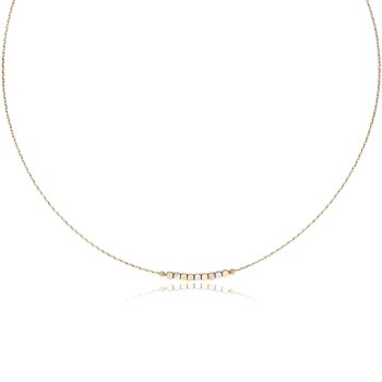 arany-nyaklanc-haromszinu-gomokkel Háromszínű arany merev nyaklánc