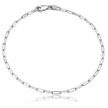 Vékony női fehér arany karlánc