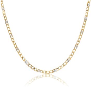 ketszinu-figaro-gilette-arany-nyaklanc Kétszínű arany nyaklánc