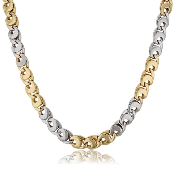 Kétszínű vastag arany nyaklánc 