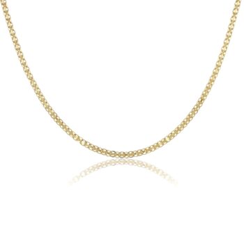 Sárga arany lapos női nyaklánc