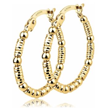 arany-karika-fulbevalo Sárga arany mintás karika fülbevaló