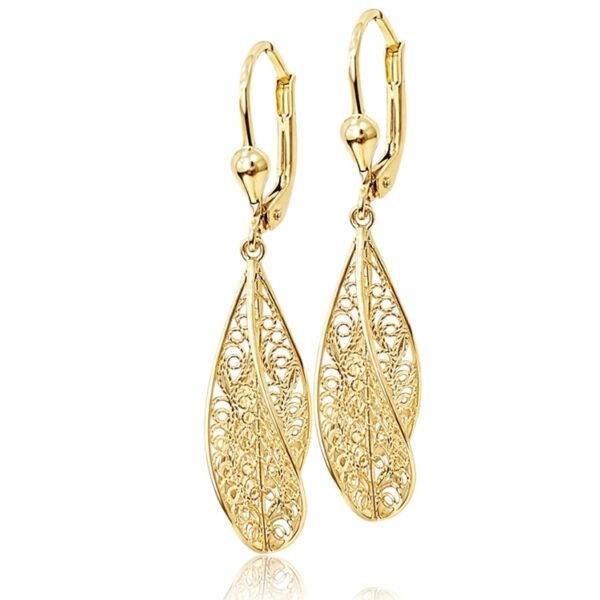 arany-logos-fulbevalo (1) Sárga arany áttört csepp fülbevaló