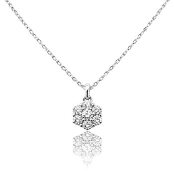 gyemant-nyakek (1) Fehér arany gyémánt medál nyaklánccal
