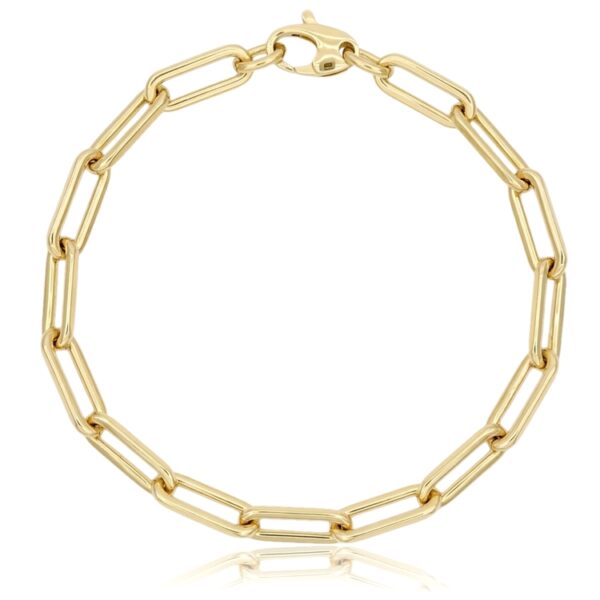 Sárga arany paperclip karlánc