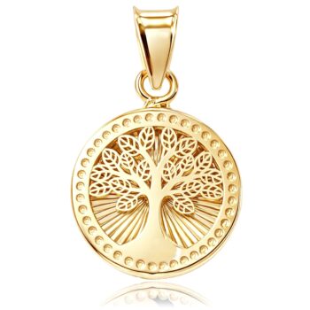 arany-gyemantvesett-eletfa-medal Arany életfa medál áttört mintázattal