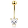 arany-koldok-piercing-sziv-alakú-cirkonia.kovel Szív alakú arany köldök piercing